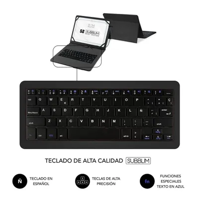 Funda con Teclado Subblim Keytab Pro USB para Tablets de