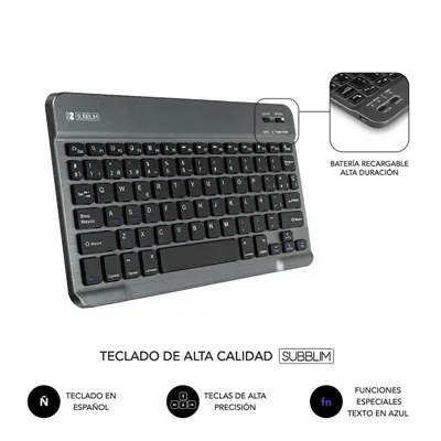 Funda con Teclado Subblim Keytab Pro Bluetooth para Tablets de