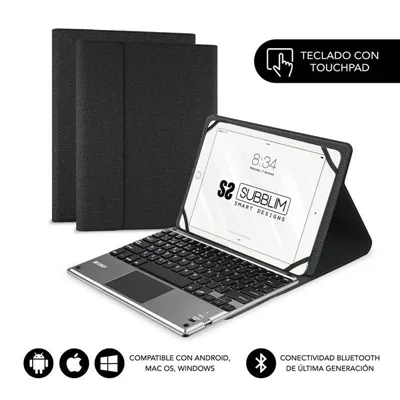 Funda con Teclado Subblim Keytab Pro Bluetooth Touchpad para