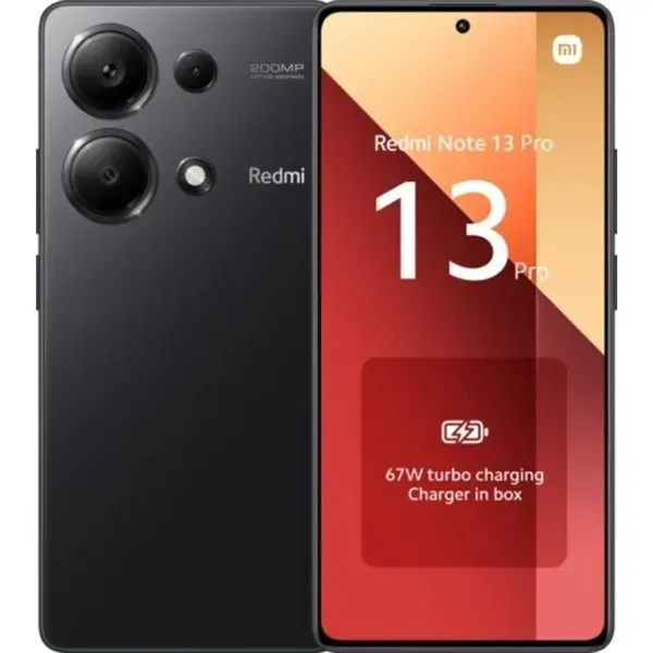 Xiaomi Redmi Note 13 Pro Negro Medianoche 256GB 8GB 6.67" Amoled 120Hz