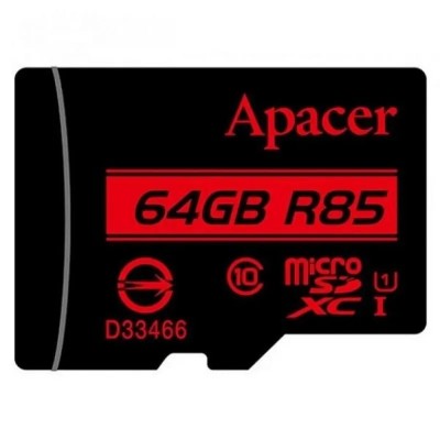 Tarjeta de Memoria Apacer 64GB XC UHS 1 con Adaptador/ Clase