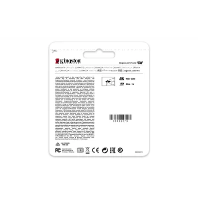 Kingston CANVAS Select Plus 64GB SD XC/ Clase 10/ 100MBs