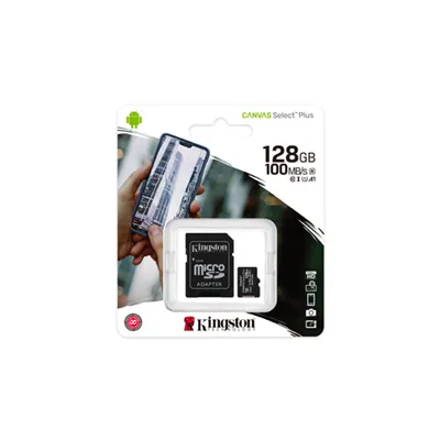 Kingston CANVAS Select Plus 128GB microSD XC con Adaptador/