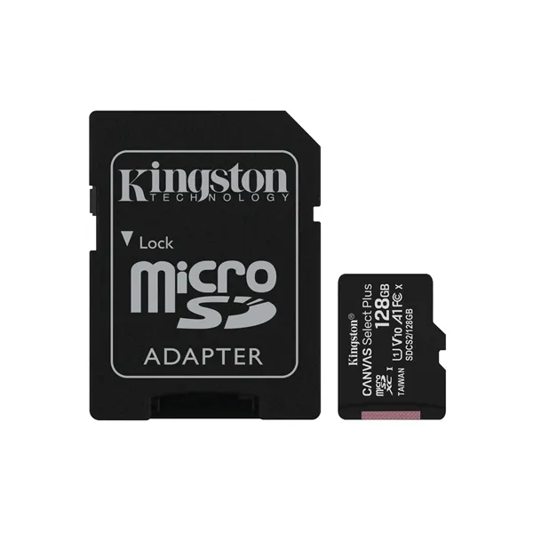 Kingston CANVAS Select Plus 128GB microSD XC con Adaptador/ Clase 10/ 100MBs