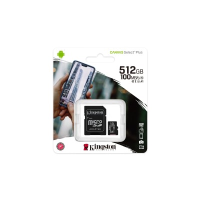 Kingston CANVAS Select Plus 512GB microSD XC con Adaptador/