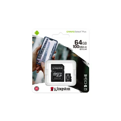 Kingston CANVAS Select Plus 64GB microSD XC con Adaptador/