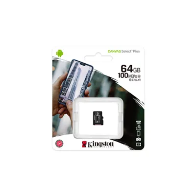 Tarjeta de Memoria Kingston CANVAS Select Plus 64GB microSD XC/