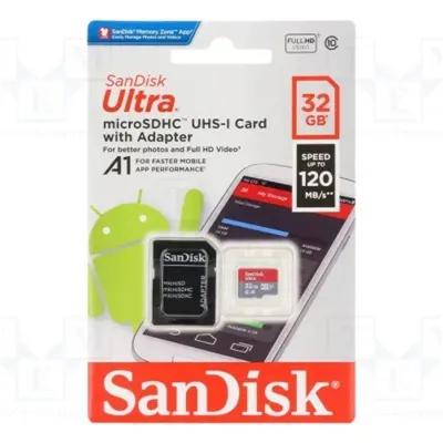 Tarjeta de Memoria SanDisk Ultra 32GB microSD HC UHS-I con