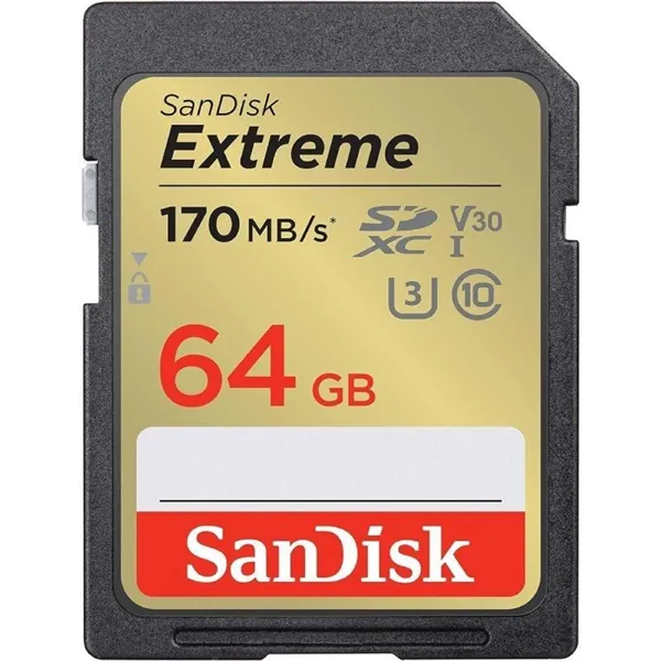 Tarjeta de Memoria SanDisk Extreme 64GB SD XC UHS-I Clase 10/ 170MBs