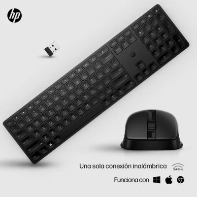 Teclado y Ratón Inalámbricos HP 650/ Blanco