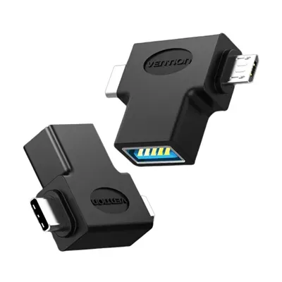 Adaptador USB 3.0 Vention CDIB0/ USB Tipo-C Macho - MicroUSB