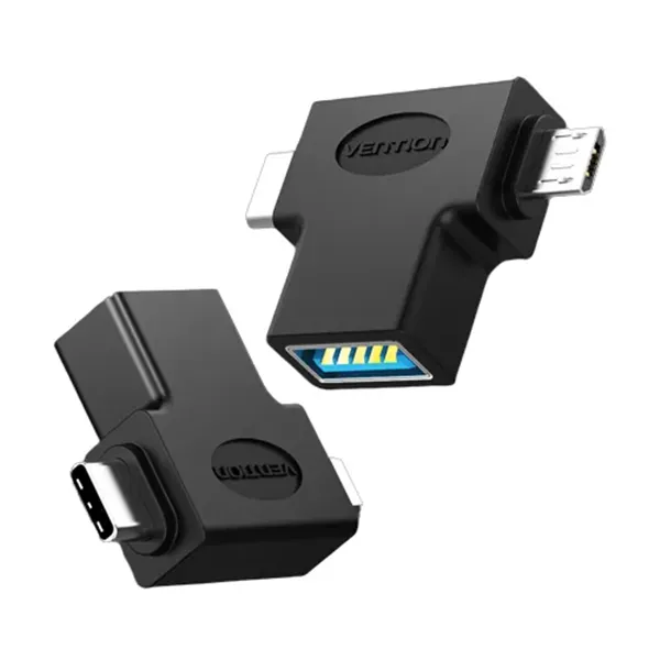 Adaptador USB 3.0 Vention CDIB0/ USB Tipo-C Macho - MicroUSB Macho