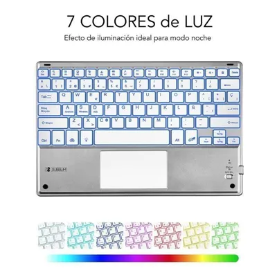 Teclado Compacto Inalámbrico por Bluetooth Subblim SMBT50/ Plata