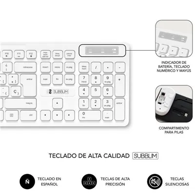 Teclado y Ratón Subblim Combo Business Slim Silencioso