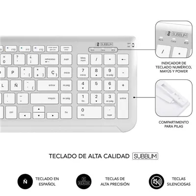 Teclado y Ratón Inalámbrico Subblim Combo Dual Prestige