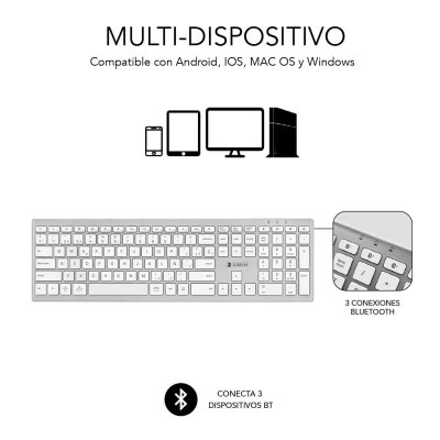 Teclado Inalámbrico por Bluetooth Subblim 2PUE200 Pure