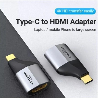 Adaptador USB Tipo-C Vention TCDH0/ USB Tipo-C Macho - HDMI