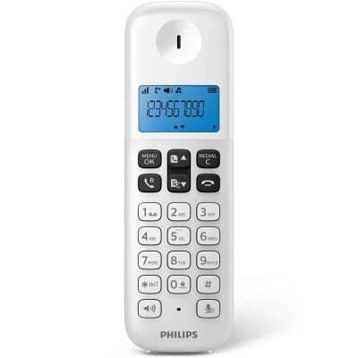 Teléfono Inalámbrico Philips D1611W/34/ Blanco