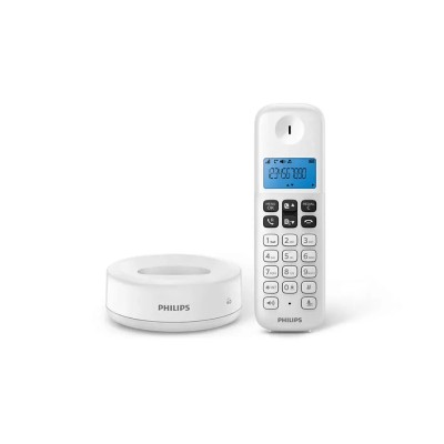 Teléfono Inalámbrico Philips D1611W/34/ Blanco