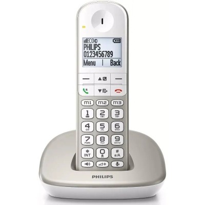 Teléfono Inalámbrico Philips XL4901S/23/ Plata y Blanco