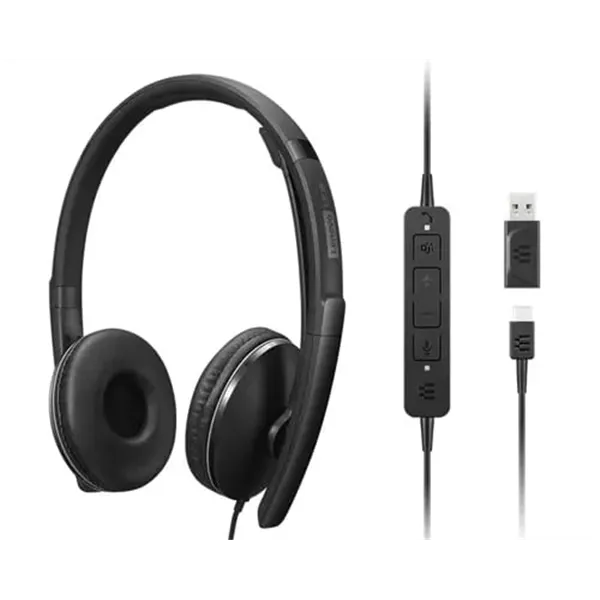 Lenovo 4XD1M45627 Auriculares con micrófono tipo diadema, conector USB-C