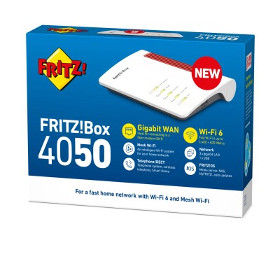 Fritz!box 4050 router wifi6 mesh 1xgb wan 3xgb lan