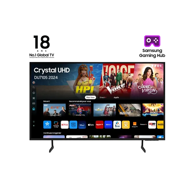 Televisor Samsung Crystal UHD TU43DU7105 43'/ Ultra HD 4K/ Smart TV/ WiFi