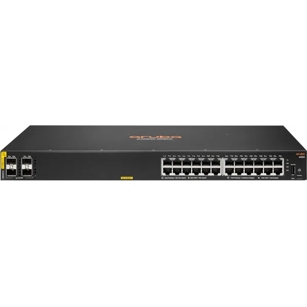 HPE Aruba serie CX 6000 Switch Gigabit24x RJ-45, 4x SFP, 370W PoE+