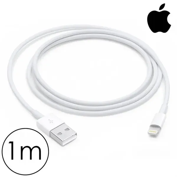 Apple Cable Lightning a USB 1M, Blanco (v2) para iPhone,iPad,iPod