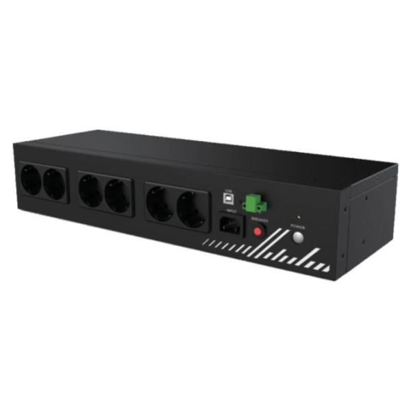 Unidad de Distribución para Alimentación Phasak COMPACT 800 VA/ 9A/ 8x Schuko/ Formato Rack 2U