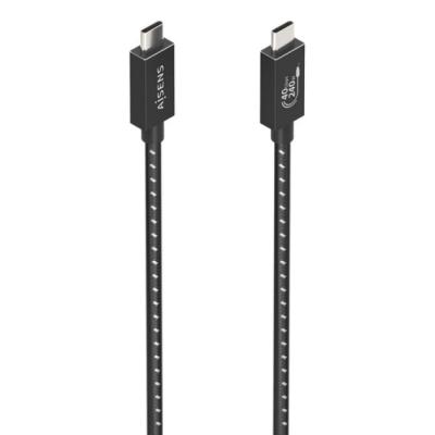 Cable USB 4.0 Tipo-C Aisens A107-0866/ USB Tipo-C Macho - USB