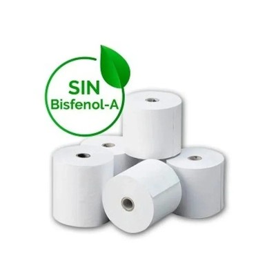 Rollo Papel Térmico Genérico 57x50 10U BPA/ 57 x 50mm/ 10