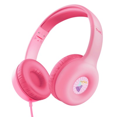 Auriculares Infantiles Trust Nouna Kids/ con Micrófono/ Rosas