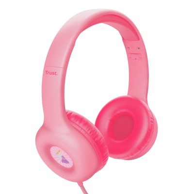 Auriculares Infantiles Trust Nouna Kids/ con Micrófono/ Rosas