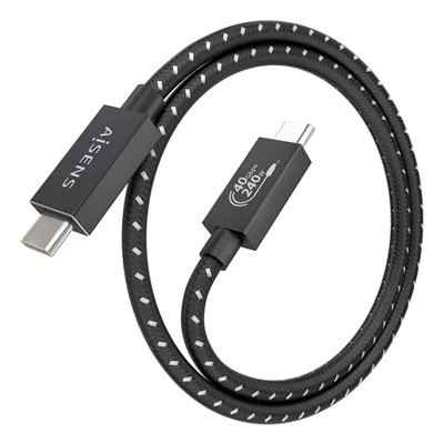 Cable USB 4.0 Tipo-C Aisens A107-0866/ USB Tipo-C Macho - USB