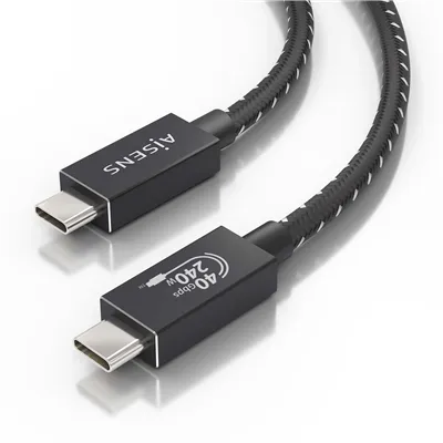 Cable USB 4.0 Tipo-C Aisens A107-0866/ USB Tipo-C Macho - USB