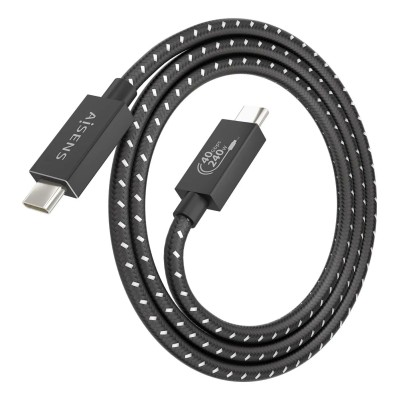 Cable USB 4.0 Tipo-C Aisens A107-0867/ USB Tipo-C Macho - USB