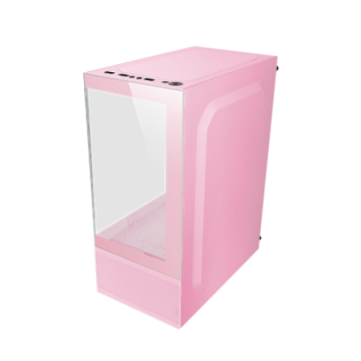 Caja Microatx Gaming Mars Gaming Mc-sep Pink Doble Cristal