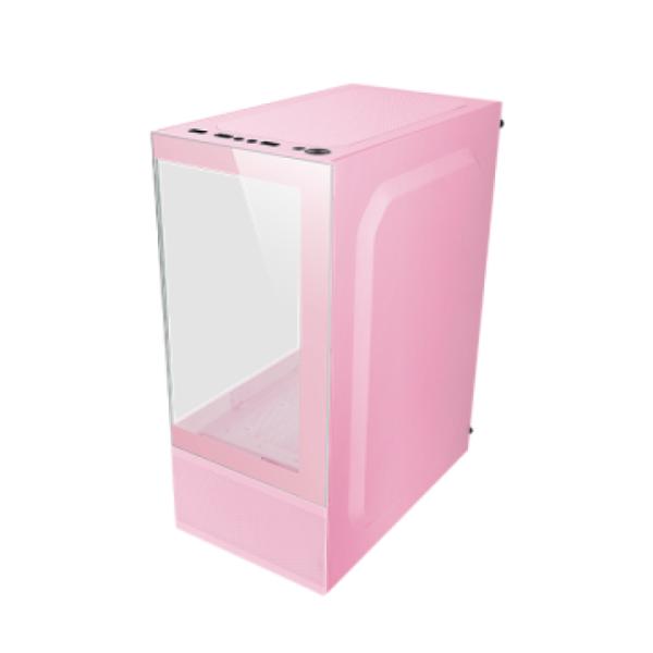 Caja Microatx Gaming Mars Gaming Mc-sep Pink Doble Cristal Continuo Mesh