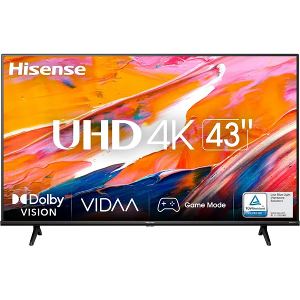 Hisense 43A6K 43" LED UltraHD 4K HDR10+ Smart TV,Quad Core,DVB-T2,Wifi/Bluetooth