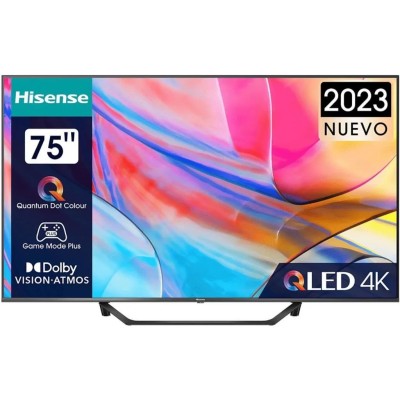 Hisense 75A7KQ 75" QLED 4K con Quantum Dot Colour,Smart TV,Quad