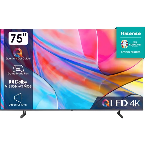 Hisense 75A79KQ 75" QLED 4K HDR10+ con Quantum Dot Colour,Smart TV,Quad Core,DVB-T2,Wifi/Bluetooth