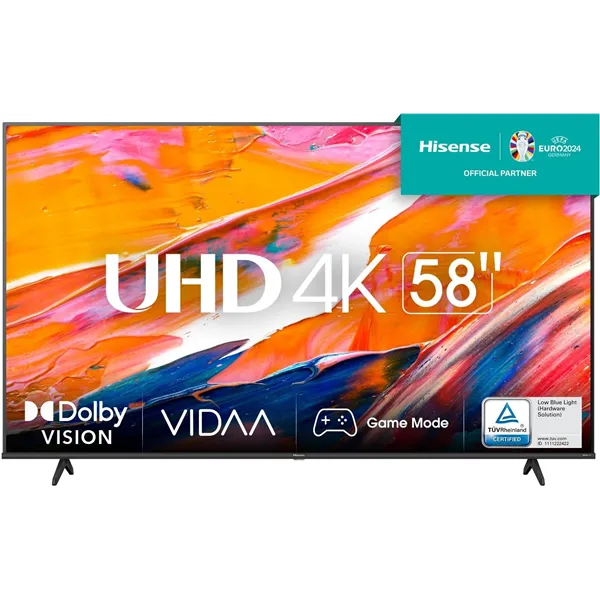 Hisense 58A6K 58" LED UltraHD 4K HDR10+ Smart TV,Quad Core,DVB-T2,Wifi/Bluetooth