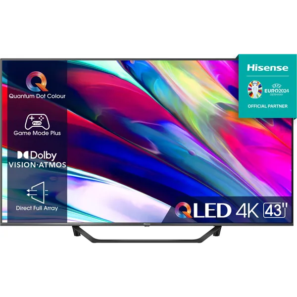 Hisense 43A7NQ 43" QLED 4K HDR10+ con Quantum Dot Colour,Smart TV,Quad Core,DVB-T2,Wifi/Bluetooth