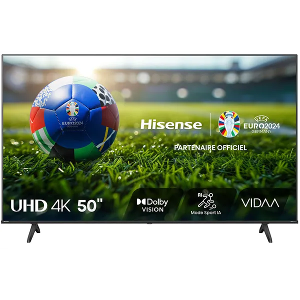 Hisense 50A6N (2024) 50" 4K AI HDR10+ con Quantum Dot Colour,Smart TV,Quad Core,DVB-T2,Wifi/Bluetooth