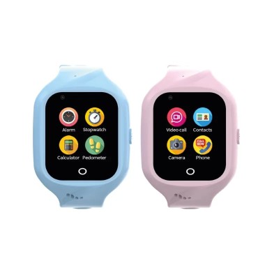 Celly Smartwatch Kids 4G Azul y Rosa, Reloj con SIM, SOS