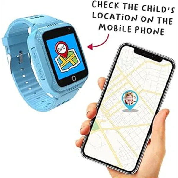 Celly Smartwatch Kids 2G Azul, Reloj con SIM, SOS, Batería 4 días. LOCALIZADOR Tiempo real