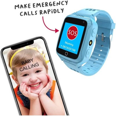 Celly Smartwatch Kids 2G Azul, Reloj con SIM, SOS, Batería 4