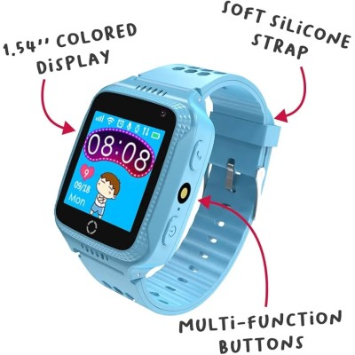 Celly Smartwatch Kids 2G Azul, Reloj con SIM, SOS, Batería 4