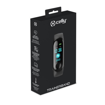 Celly TRAINERBAND Pulsera FitBand Monitor actividad negra